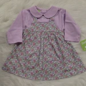 Girls 2 piece lavender dress 12 months